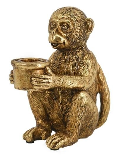 輸入雑貨 サル キャンドルスタンド オブジェ ゴールド リビングスタジオ 直輸入 置物 モンキー アンティーク シャビーシック AN-72434拍卖