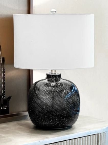 輸入雑貨 テーブルランプ テーブルスタンド ガラス リビングスタジオ 直輸入 クリスタル スモーキーグレー モダン AC-2036 送料無料拍卖