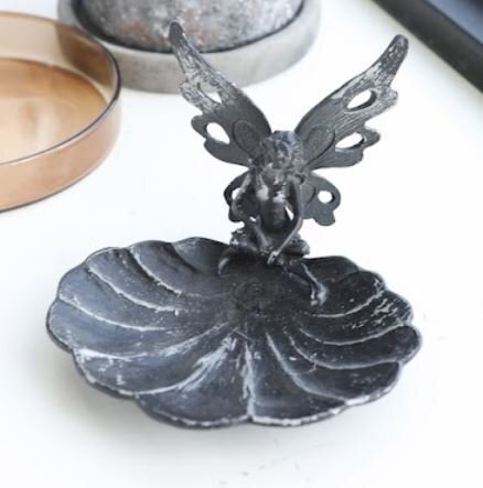 輸入雑貨 フェアリートレー 置物 オブジェ 小物入れ コベントガーデン CoventGarden シャビーシック アンティーク アクセサリー KW-73拍卖