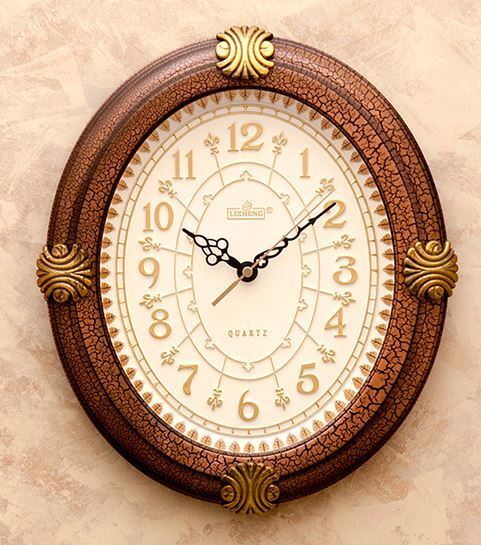 輸入雑貨 ビクトリアンパレス ウォールクロック Oval S 壁掛け時計 ブラウン 茶色 アンティーク クラシック 姫系 LS-B8031BR 送料無料拍卖