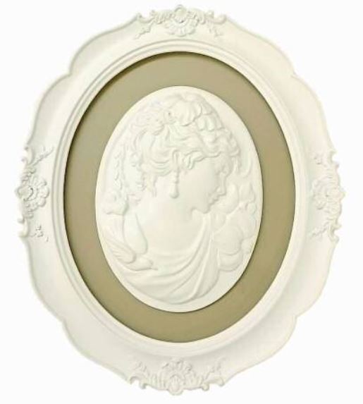 輸入雑貨 壁飾り ウォールデコレーション カメオ風 リビングスタジオ 直輸入 女性像 横顔 ビーナス ロココ アンティーク 姫系 1383053拍卖