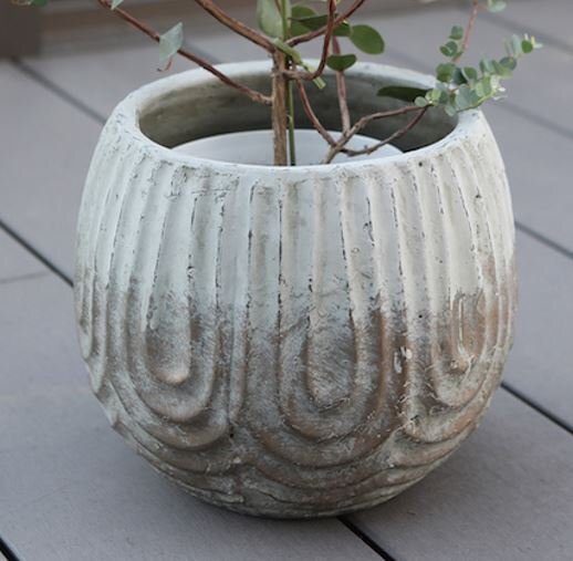 輸入雑貨 レーヌツートン ラウンドポット プランター コベントガーデン CoventGarden シャビーシック ガーデニング 穴あり QJ-93 送料無料拍卖