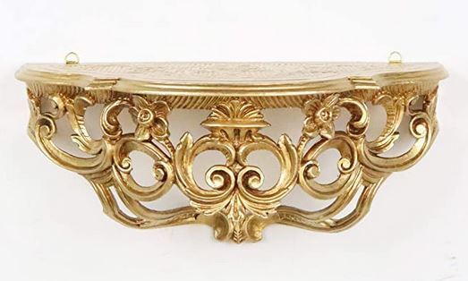 <30周年記念セール!> イタリア製 輸入雑貨 コンソール 壁掛け ロココ ゴールド リビングスタジオ イサス クラシック CP-74G 送料無料拍卖