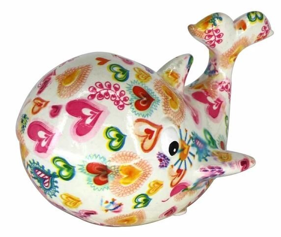 輸入雑貨 クジラ 置物 ホワイト オブジェ 貯金箱 リビングスタジオ 直輸入 陶器 カラフル コミカル ポップ ユニーク オーナメント 8331拍卖