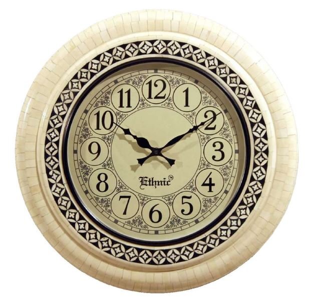 輸入雑貨 ウォールクロック 壁掛け時計 バッファローボーン リビングスタジオ 直輸入 アンティーク シャビー クラシック 306002 送料無料拍卖