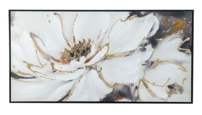 輸入雑貨 アートフレーム ピオニー モダン クラシック リビングスタジオ 直輸入 シンプル ホワイト ゴールド 122X62 AN-82846 送料無料拍卖