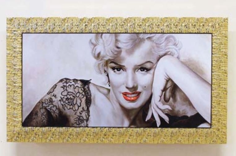 イタリア製 輸入雑貨 アートフレーム マリリン モンロー Marilyn Monroe リビングスタジオ 直輸入 ゴールド額 5000-74g 送料無料拍卖