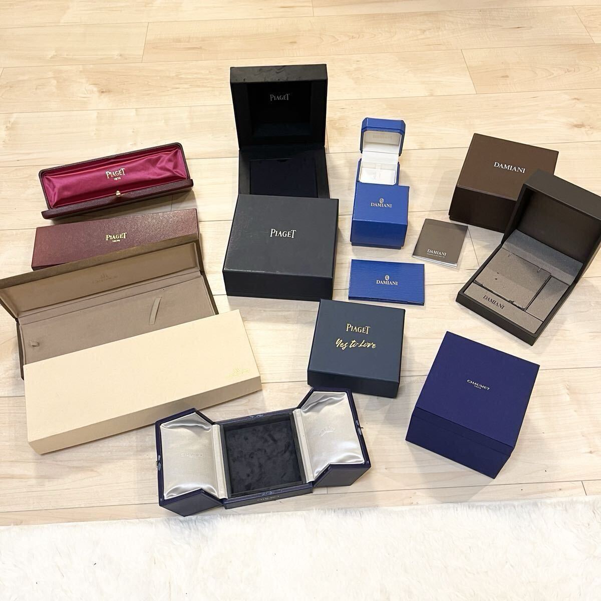 1円〜 時計箱 アクセサリー空箱 6点まとめ CREDOR クレドール PIAGET ピアジェ DAMIANI ダミアーニ CHAUMET ショーメ 保存箱 現状品拍卖