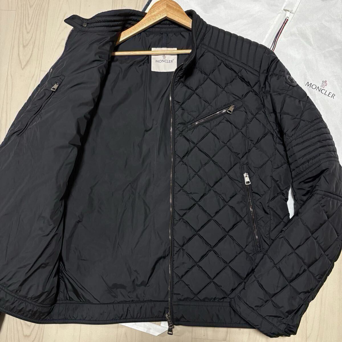 極美品/XXXLサイズ◎ MONCLER モンクレール BREITMAN キルティング ダウンジャケット ロゴワッペン Wジップ ブラック メンズ 6拍卖