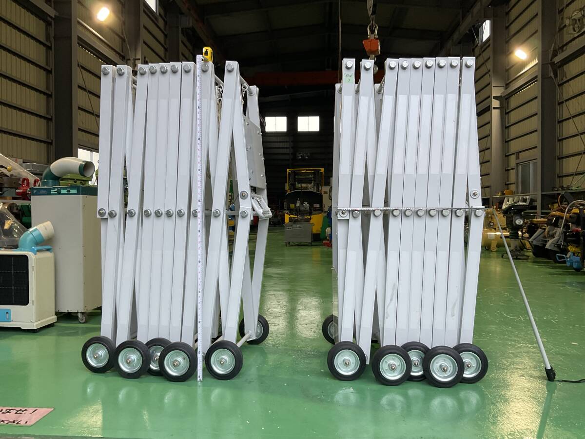 伸縮フェンス 伸縮ゲート 伸縮門扉 2枚セット 【No3】拍卖