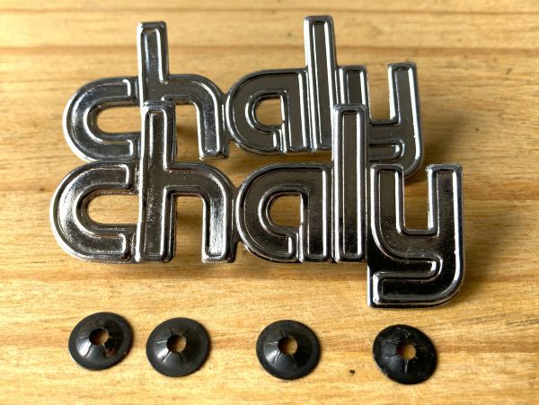 0215 Honda シャリー フレーム エンブレム シルバー chaly CF50 CF70 Silver emblem vela_parts拍卖