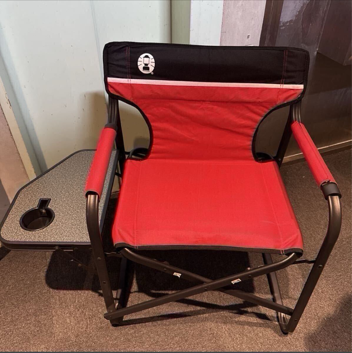 新品未使用 Coleman コールマン サイドテーブルデッキチェアST キャンプ用品 レッド 型番2000017005拍卖