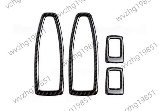 BMW F20 F21 F30 F34 カーボン製 ドアハンドルステッカー 車窓スイッチカバー 色なしタイプ4点 送料無料拍卖