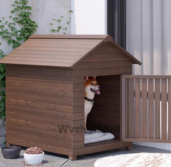 木製犬小屋犬ケージ屋外室内四季通用ペットハウス犬小屋日焼け止め保温中型犬小屋拍卖