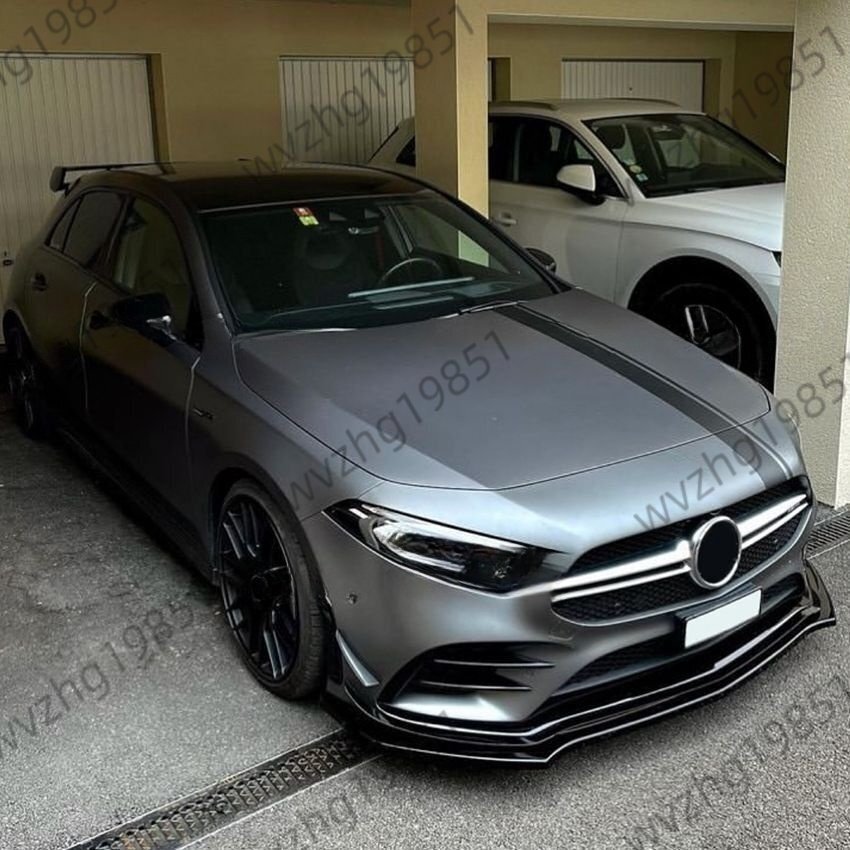 スポーティ系 ベンツ Aクラス W177(2019~2022)A180/A200/A35 AMG フロントリップスポイラー 外装カスタム /カーボン調拍卖