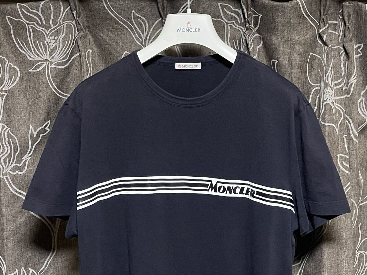 美品★国内正規 モンクレール フロントプリント 半袖Tシャツ カットソー ロゴ L F10918C70710拍卖