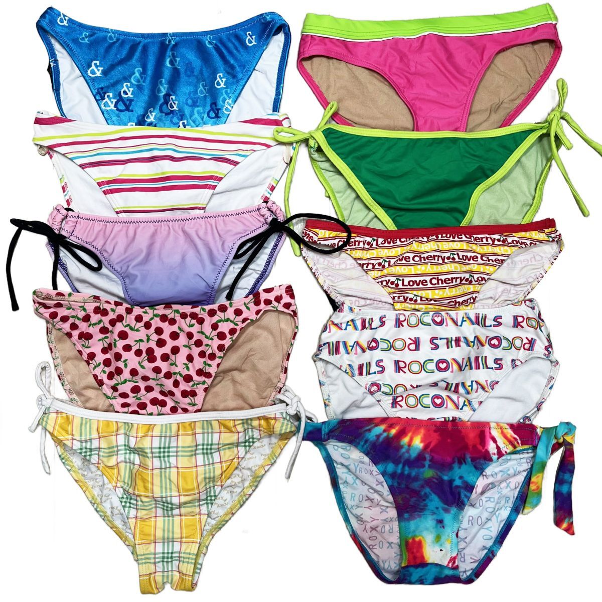 8【10枚セット】ビキニパンツ(S~L)★ロキシー・RUSTYなど★紐パンなど拍卖