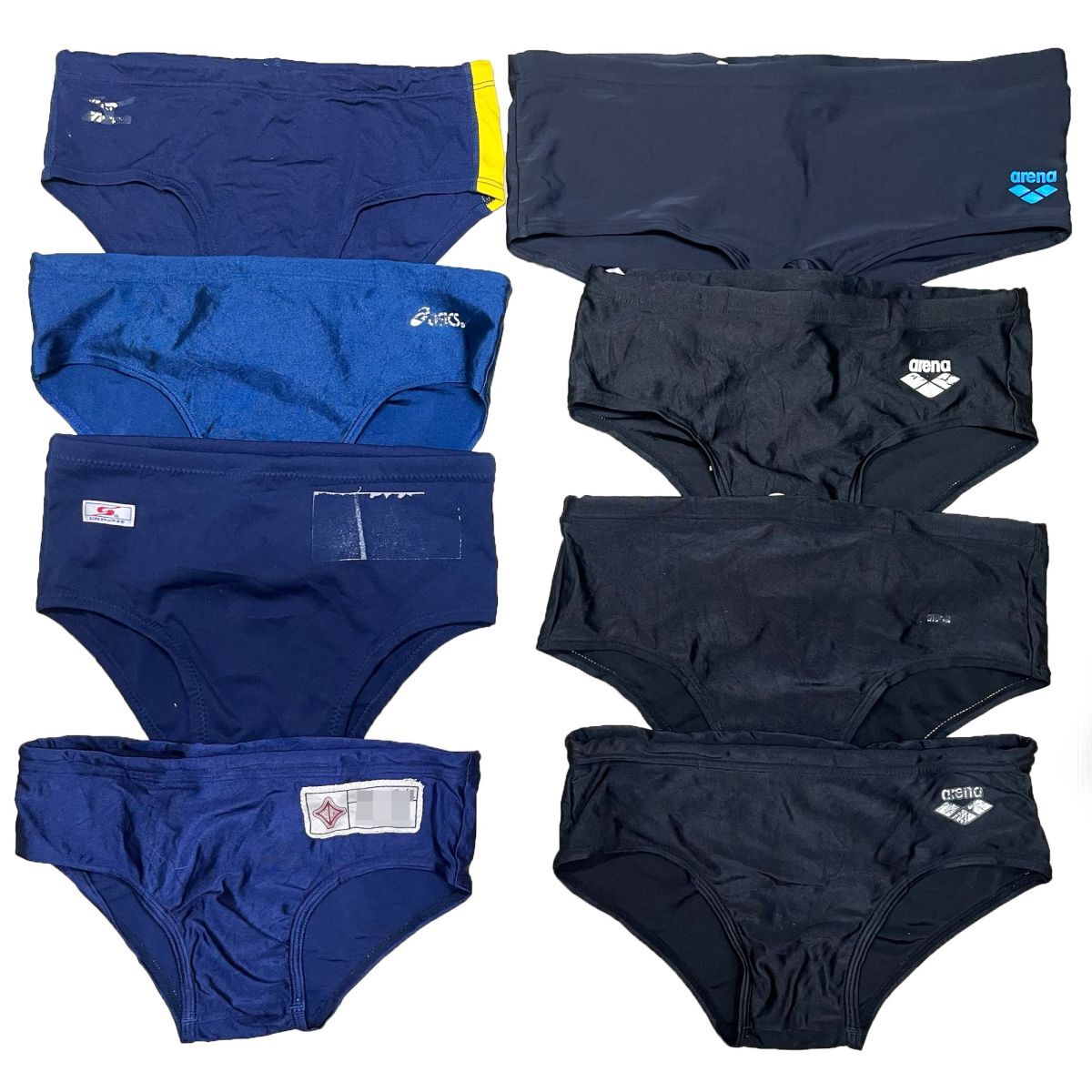 32【整理品リサイクル】男子競泳水着8枚セット★(150~O)★競パン★アリーナMIZUNOユニチカasics拍卖