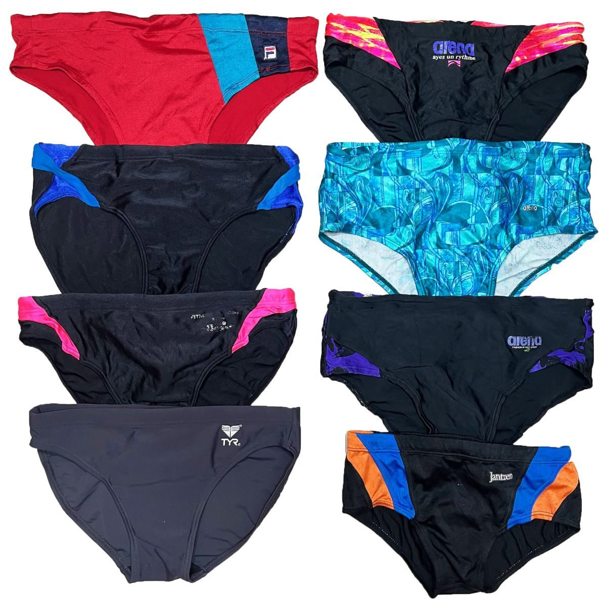 31【整理品リサイクル】男子競泳水着8枚セット★(150~LL)★競パン★アリーナFILAエレッセJantzen拍卖