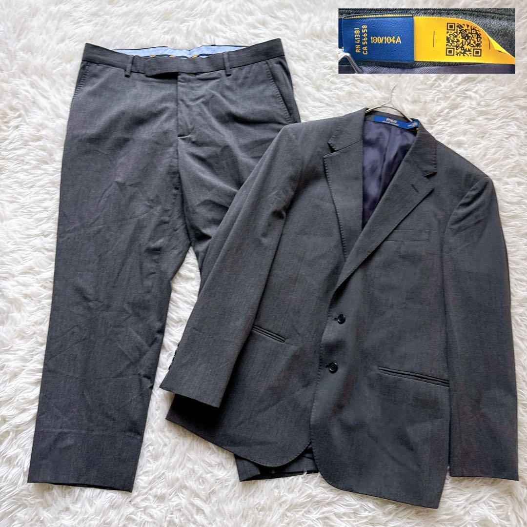 24年モデル 定価11万 POLO RALPH LAUREN ポロラルフローレン モダンパフォーマンスツイルスーツ テーラードジャケット スラックス パンツ拍卖