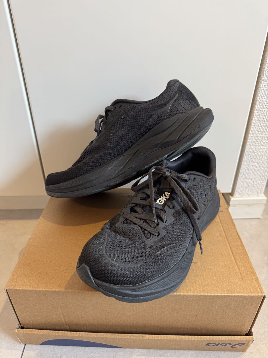 Hoka ONEONE RINCON4 26cm ブラックホカオネオネ スニーカー拍卖