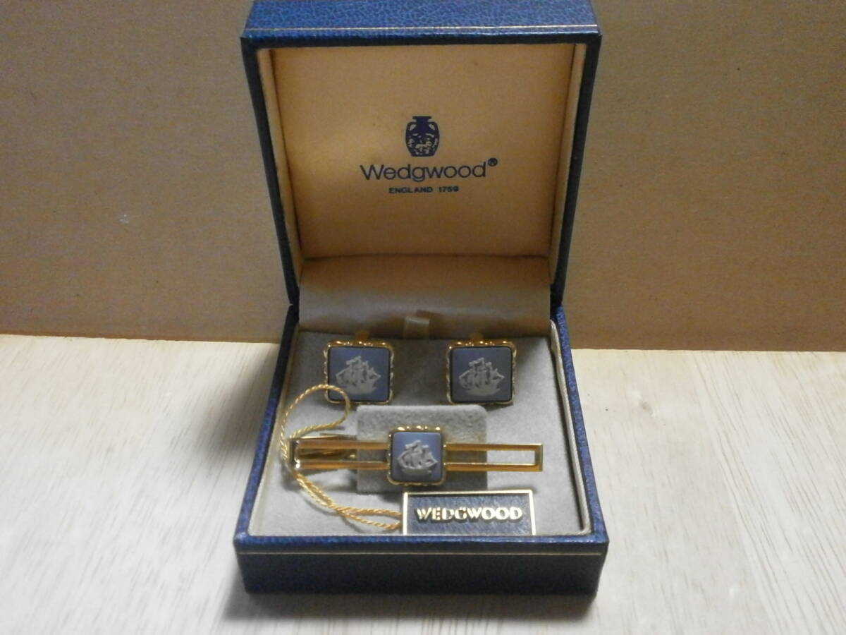 ウエッジウッド ネクタイピンとカフス WEDGWOOD 新品未使用拍卖