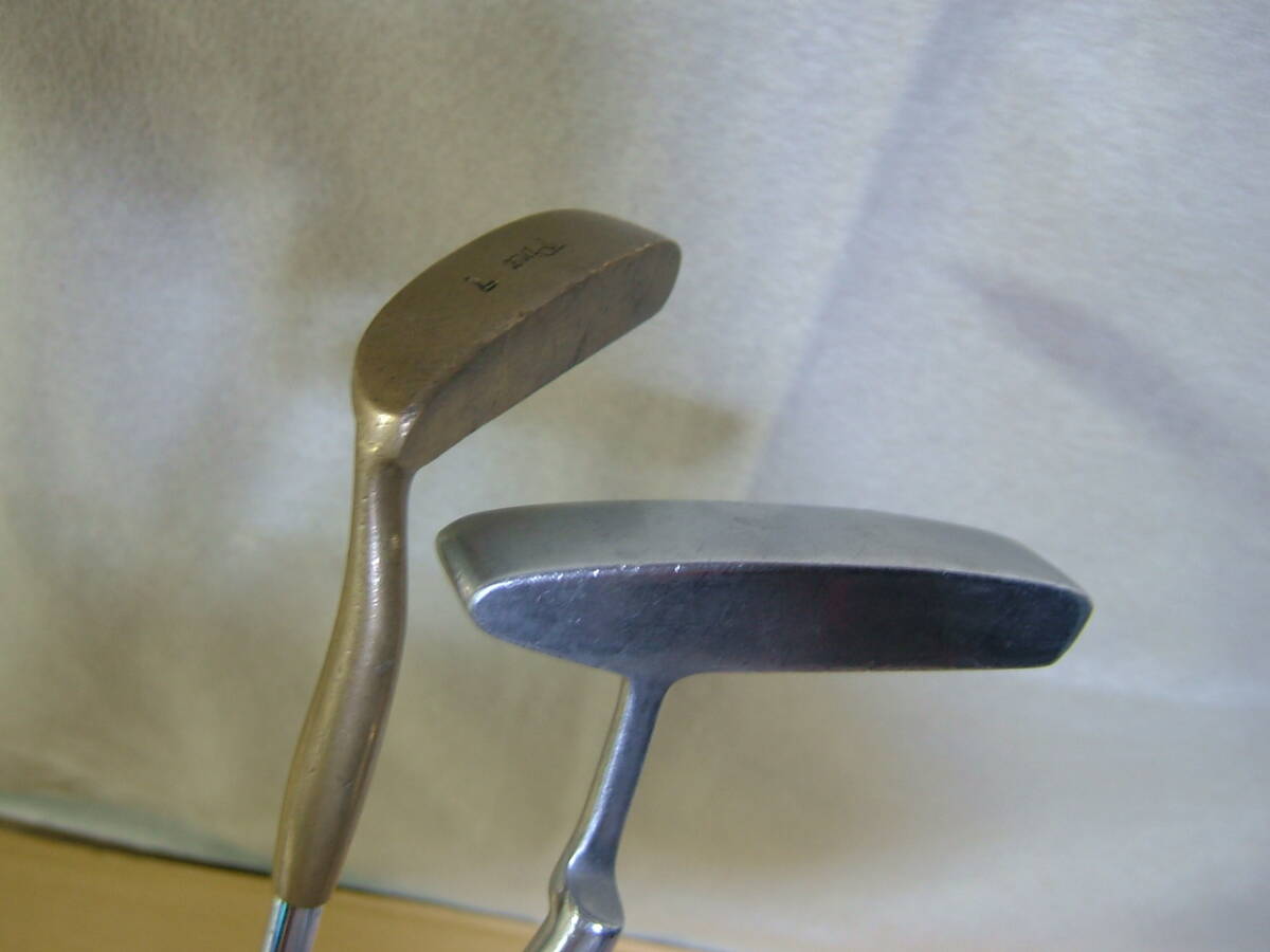 即決 中古 短尺パター ステンレスヘッドPING型、銅ヘッドL字(Pinx7) 2本セット ヤマト120サイズ拍卖