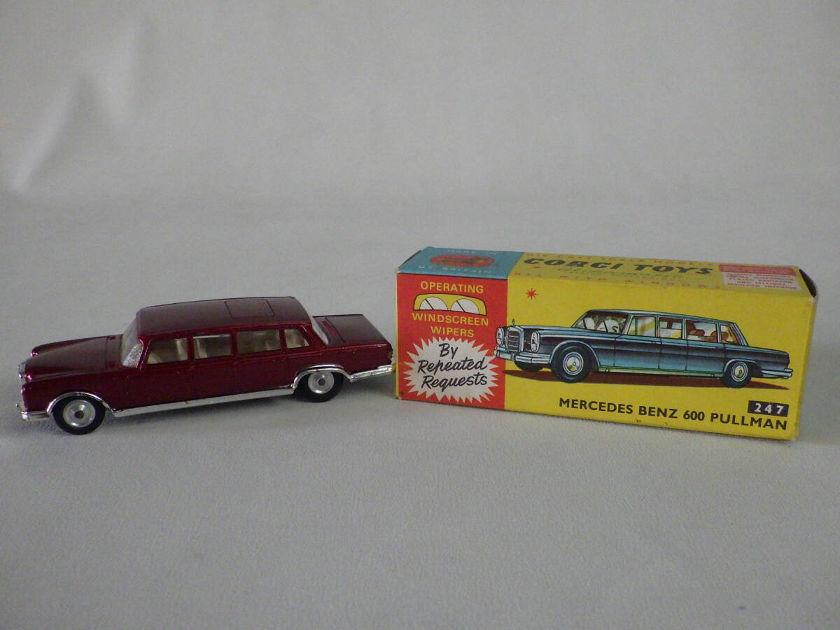 蔵出◆ ミニカー16 CORGI コーギー No.247 メルセデスベンツ 600 プルマン 箱/取説有り ワイパー可動 ◆ 希少 英国 コレクション品拍卖