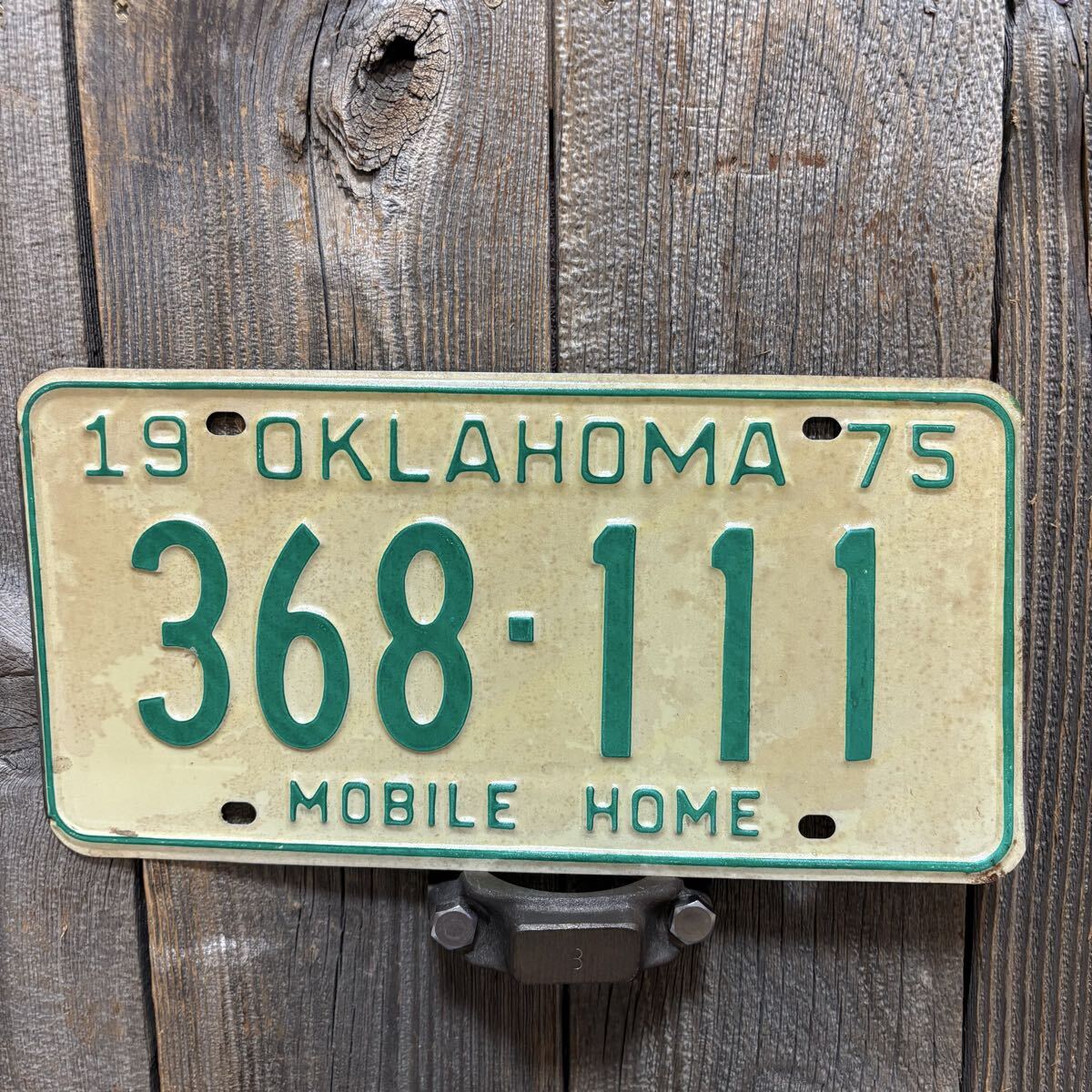 111 激レアゾロ目アメリカ ナンバープレート ライセンスプレートオクラホマ州検)アメリカ雑貨ガレージ雑貨アメ車シボレーダッジフォード拍卖