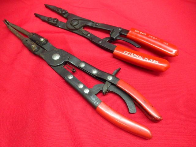 MILBAR プライヤー 28R / メーカー不明 スナップリングプライヤー 工具 ハンドツール 管理25G1003A拍卖