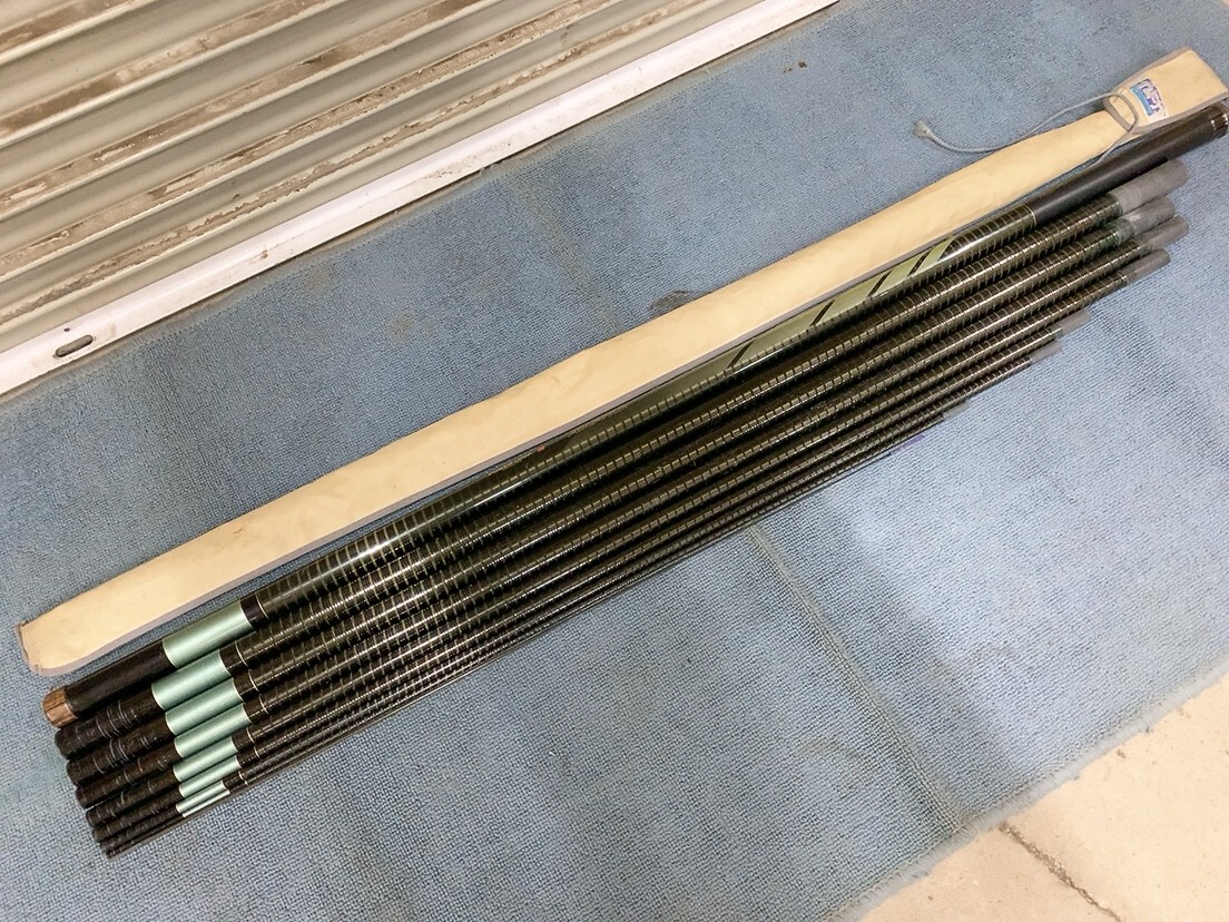 中古 NFT POWER LOOP CONSTRUCTION パワーループ ADVANCE アドバンス 香鱗 コロガシ 90 9本継 鮎竿 釣り竿 釣り具 袋付き 1004や2 E1 160拍卖