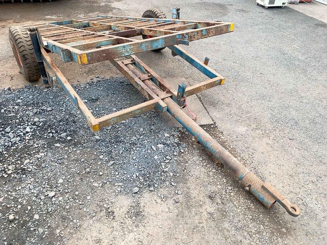 中古 コンバイントレーラー シーソー式 荷台内寸約1270×2765mm けん引 牽引 トラクター 運搬 油圧 農業機械 農機具 重機 1029や4 M外 自拍卖