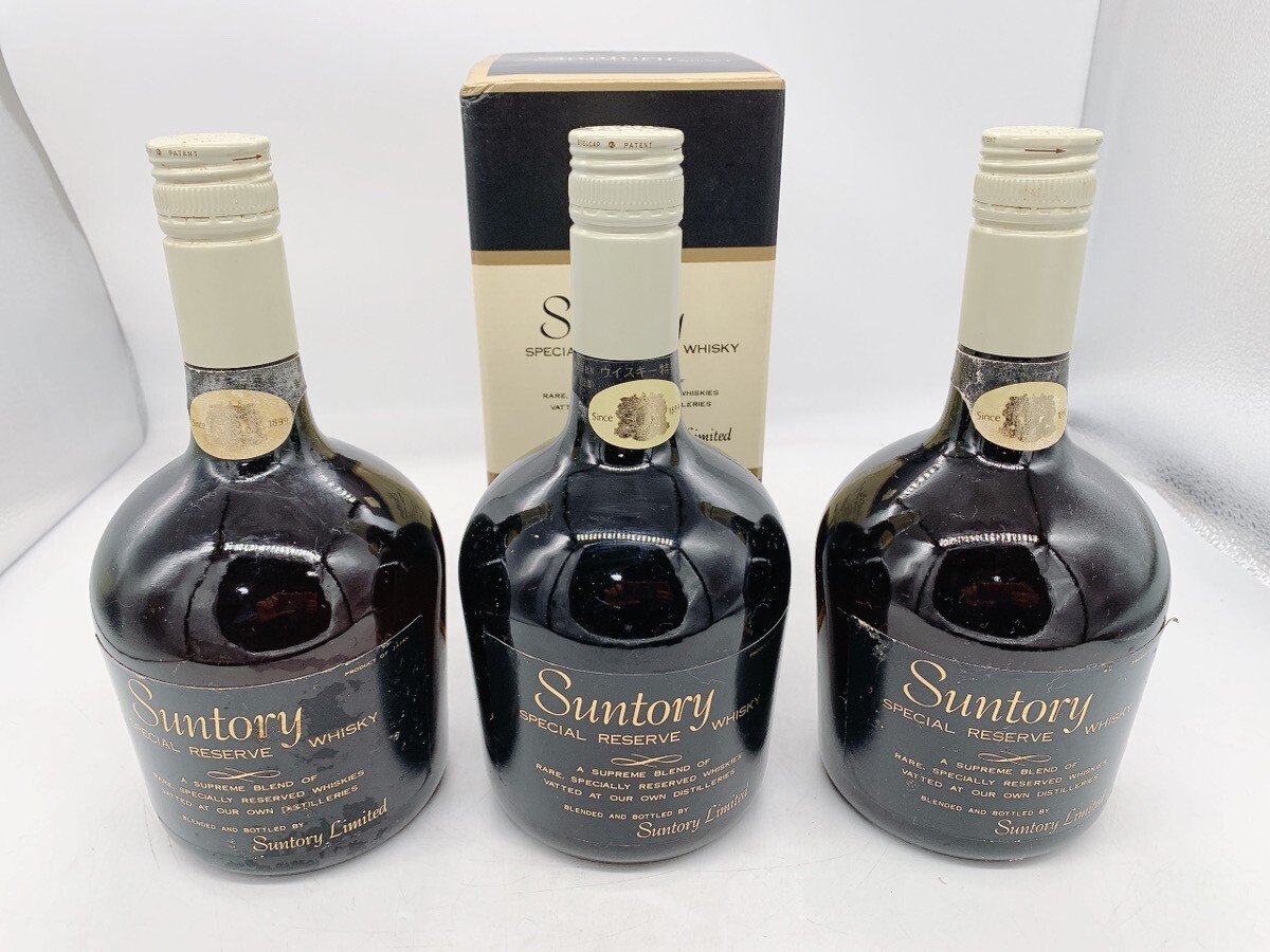 未開栓 長期保管品 サントリー SPECIAL RESERVE WHISKY スペシャル リザーブ ウイスキー 3本まとめて 特級 760ml 43% 古酒 1023か6 E1 80拍卖