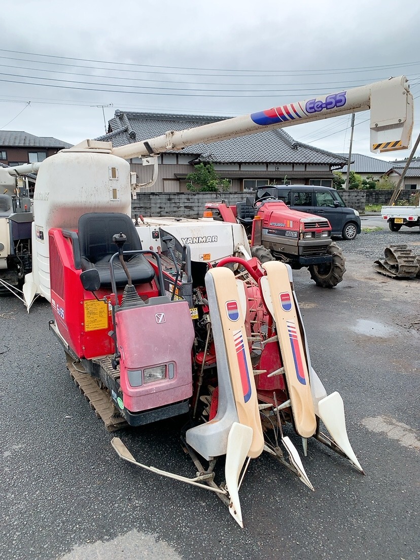 中古 YANMAR ヤンマー コンバイン Ee-55G 2条刈り 294時間 稲刈機 稲刈り機 農機具 農業機械 農家 引取歓迎 茨城県常陸大宮 1015や5 駐 自拍卖