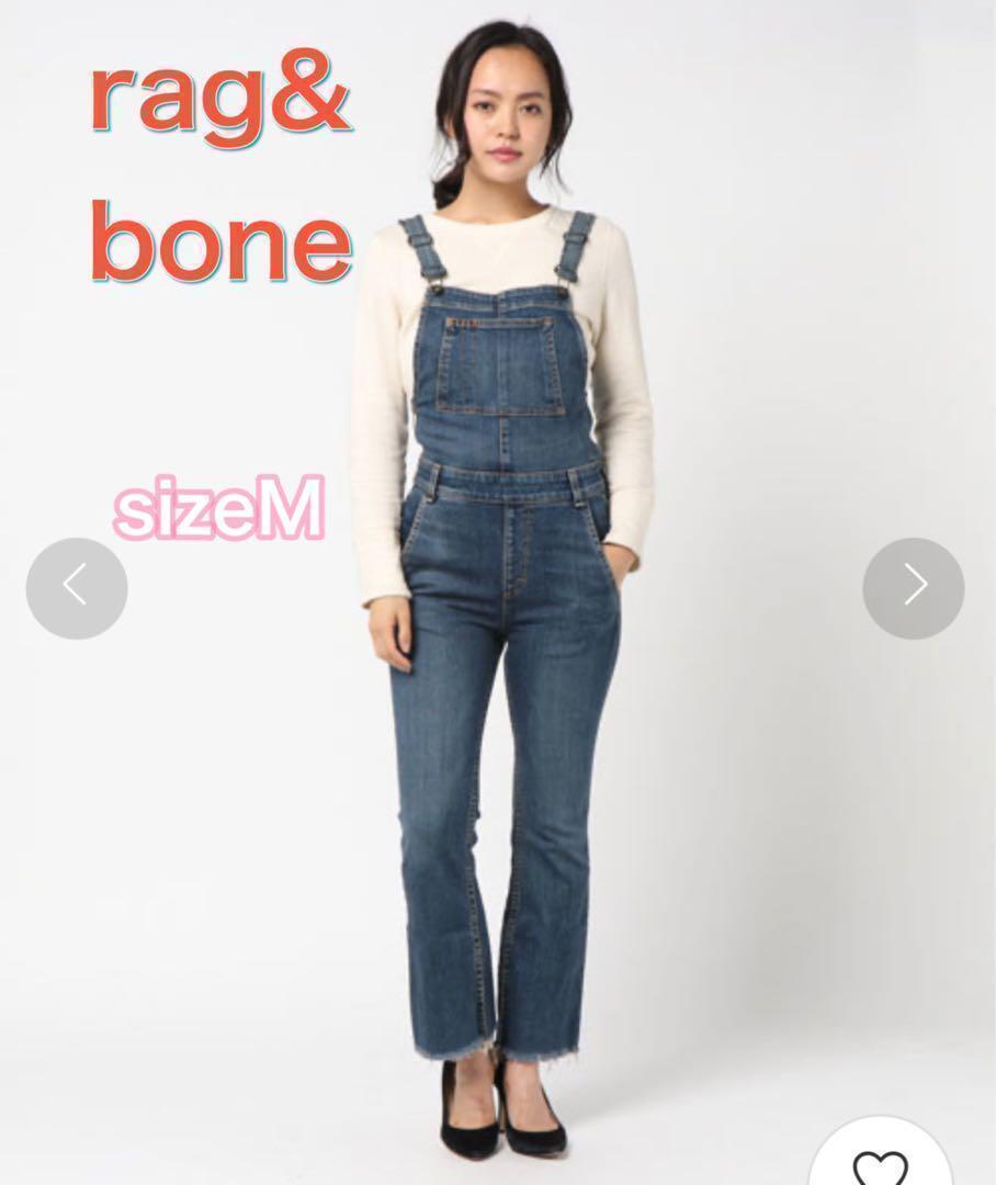 ラグアンドボーン オーバーオール フレア カットオフ デニム サイズM拍卖