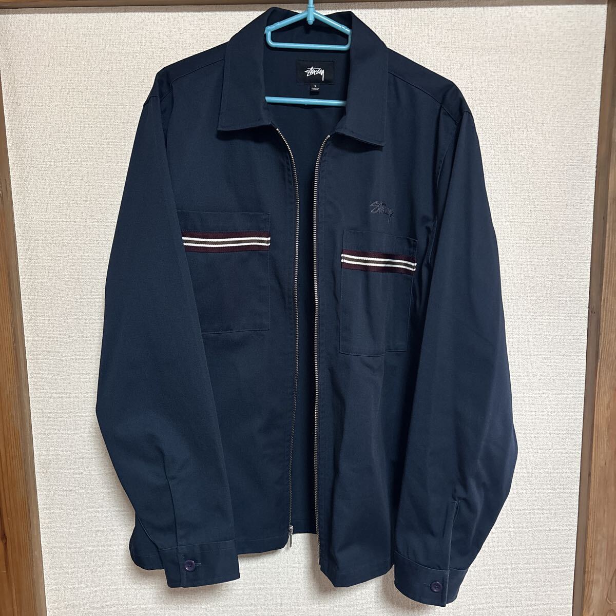 ステューシーSTUSSY・スウィングトップ・ネイビー・サイズS・中古拍卖