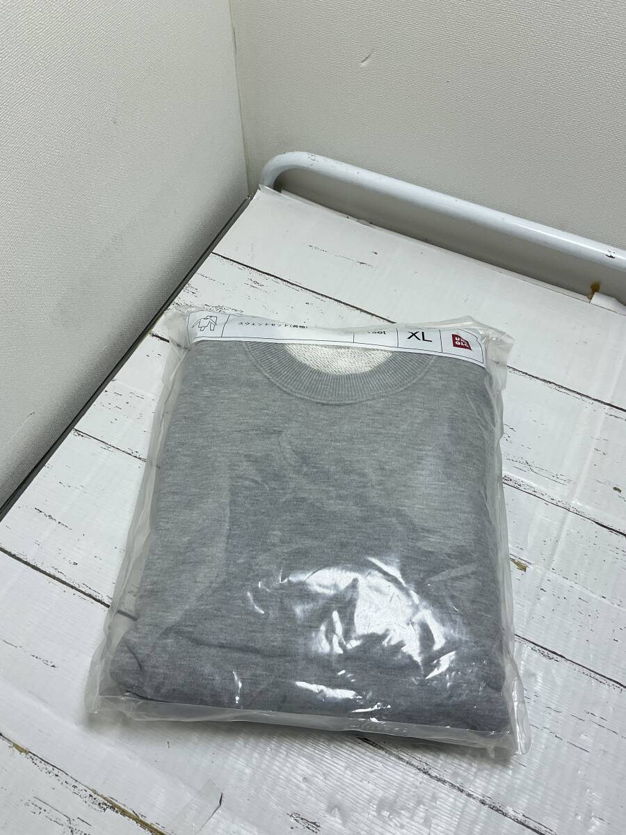 ユニクロ UNQLO グレー スウェット 長袖 上下セット XL 1枚 ③拍卖