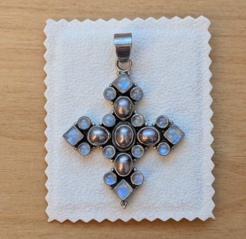 【送料無料】【ペンダントトップ】【ムーンストーン・パール】【シルバー】拍卖