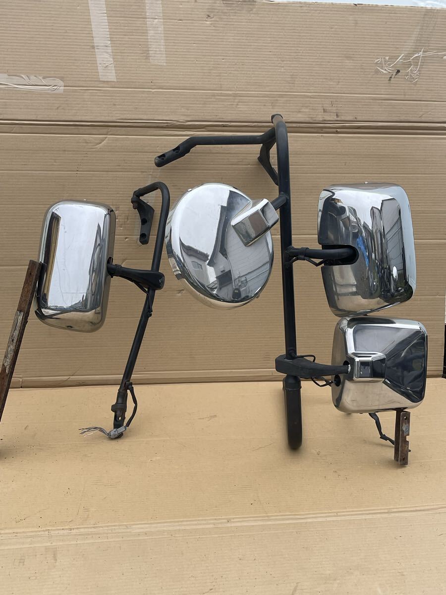 141 純正 日野 プロフィア サイド ミラー 左右 セット メッキカバー付き拍卖