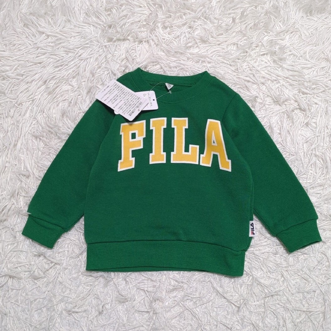 【送料無料】タグ付き未使用 FILA フィラ スウェット トレーナー 80cm ロゴ 裏起毛 ベビー 子供服拍卖