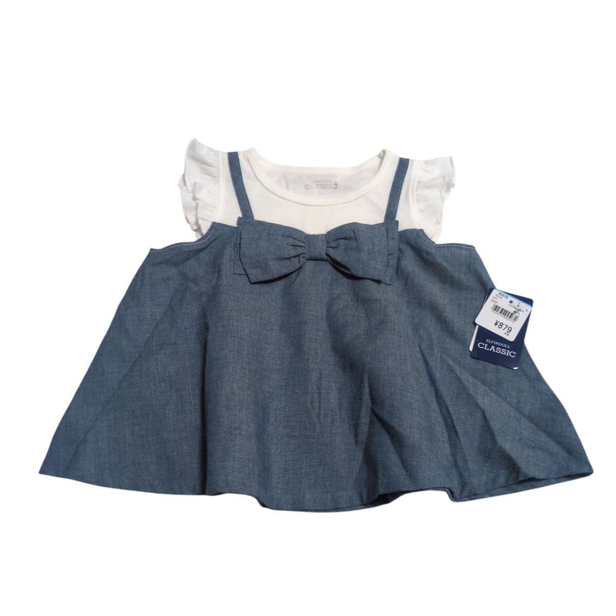 【送料無料】タグ付き未使用 西松屋 半袖 トップス Tシャツ 90cm リボン ベビー 子供服拍卖