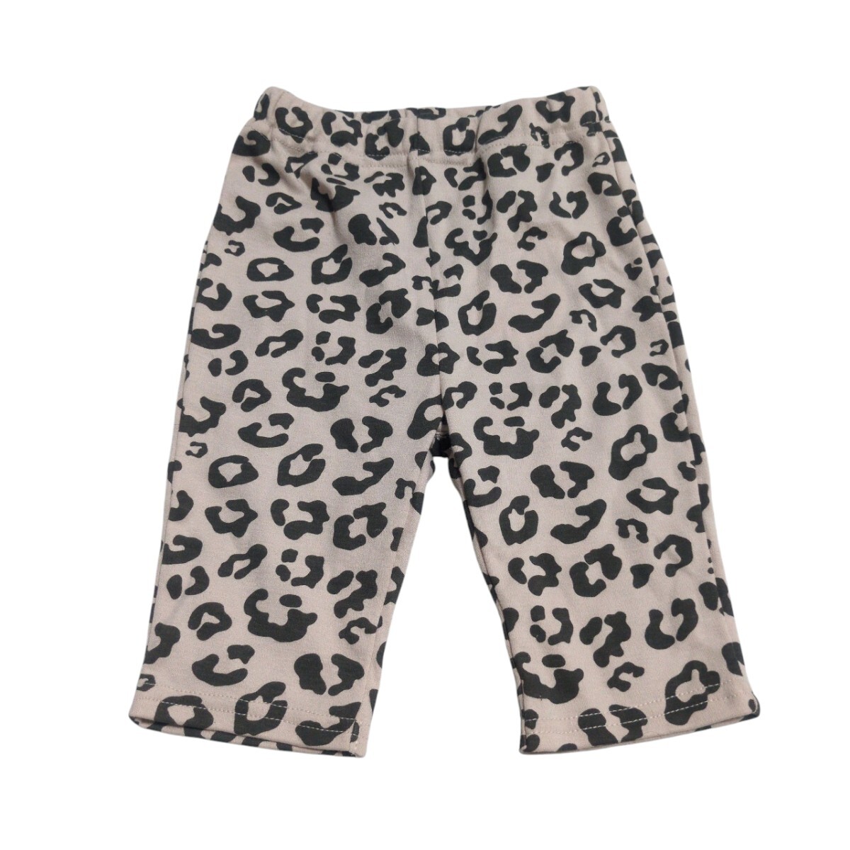 【送料無料】タグ付き未使用 ノーブランド 5分丈 レギンス 95cm ヒョウ柄 キッズ 子供服拍卖