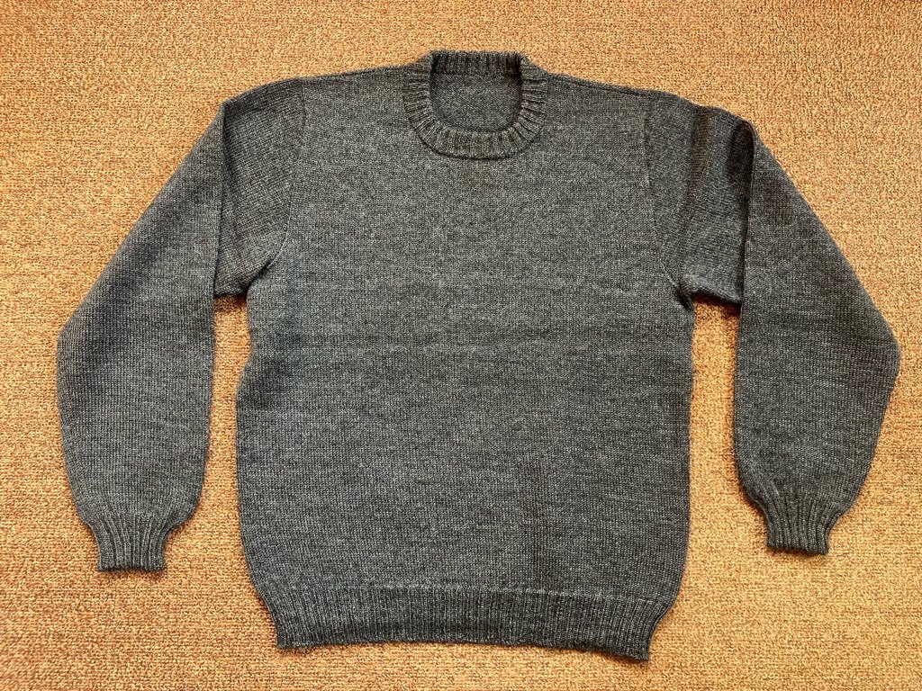 セーター 黒 ウール ハンドメイド拍卖