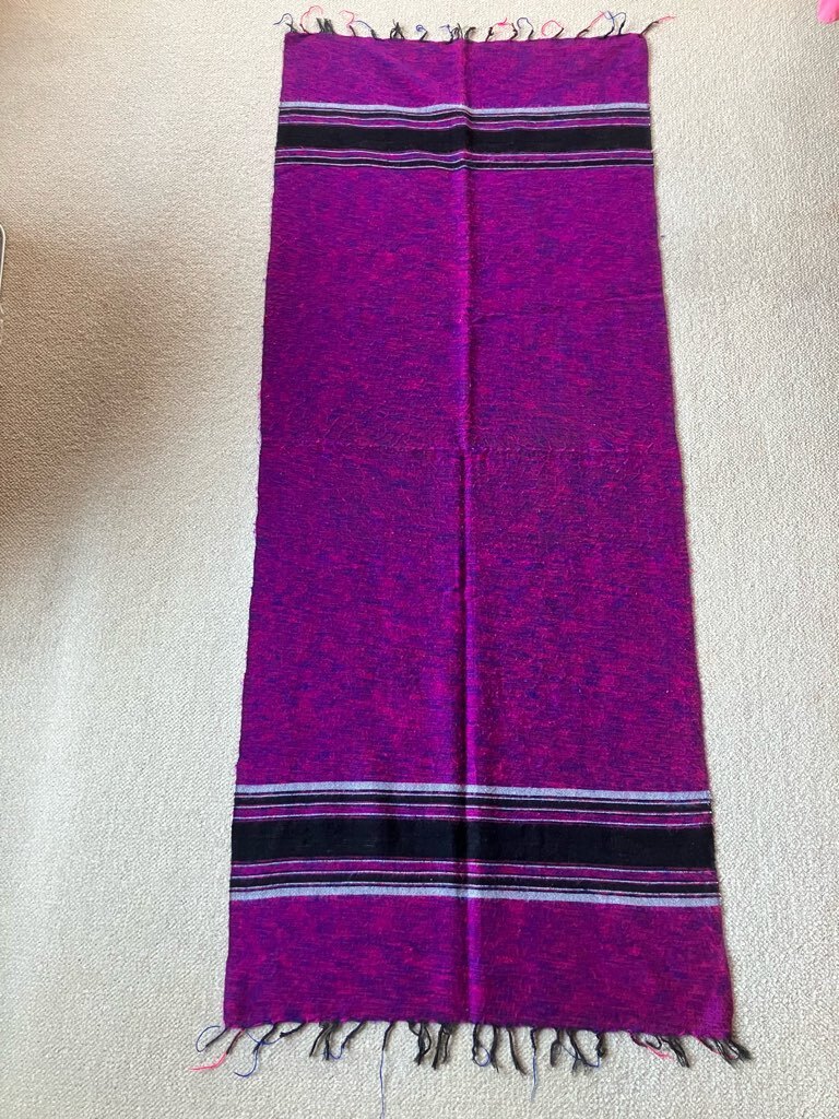 ブランケット 膝掛け 赤紫 約70cm×171cm 軽量拍卖