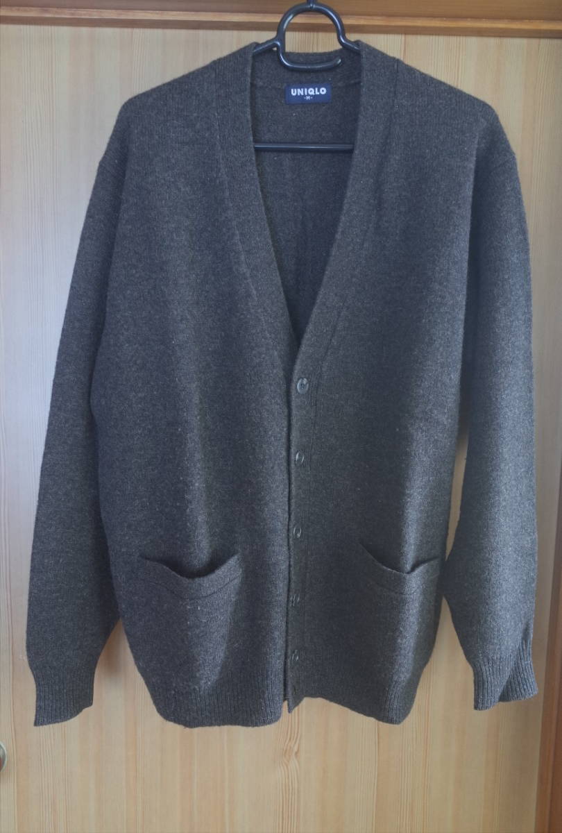 カーディガン M 濃茶 UNIQLO 毛100%拍卖