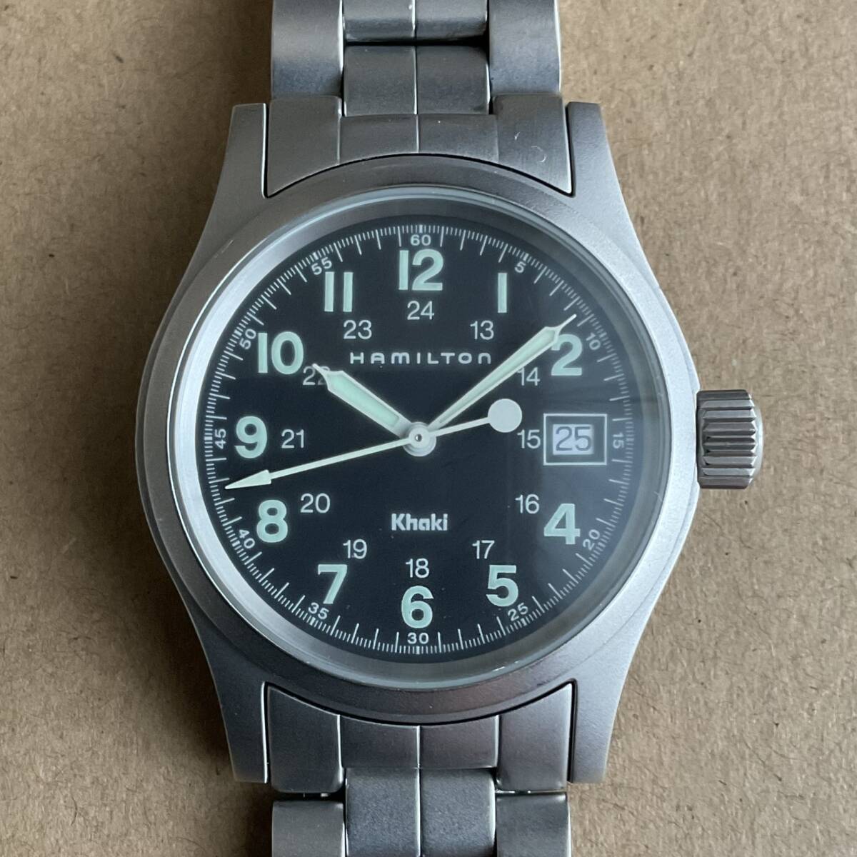 【ハミルトン】訳あり 稼働 カーキフィールド 6359 電池交換済み メンズ クォーツ Khaki【1円~】拍卖