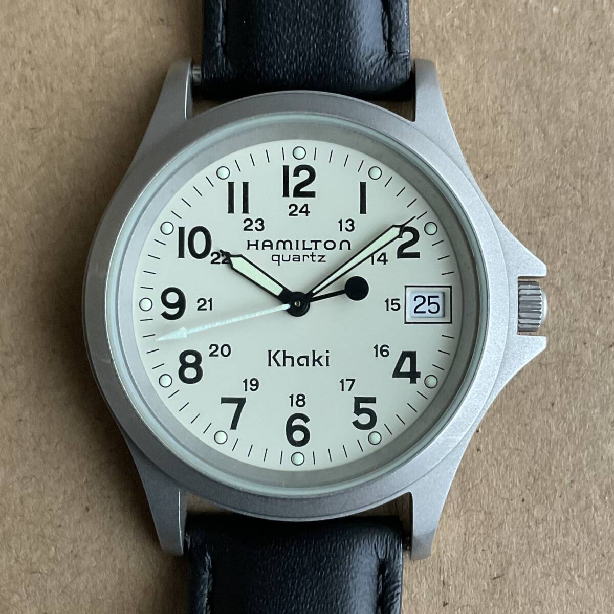 【ハミルトン】稼働 カーキフィールド 9445B 電池交換済み メンズ クォーツ Khaki【1円~】拍卖