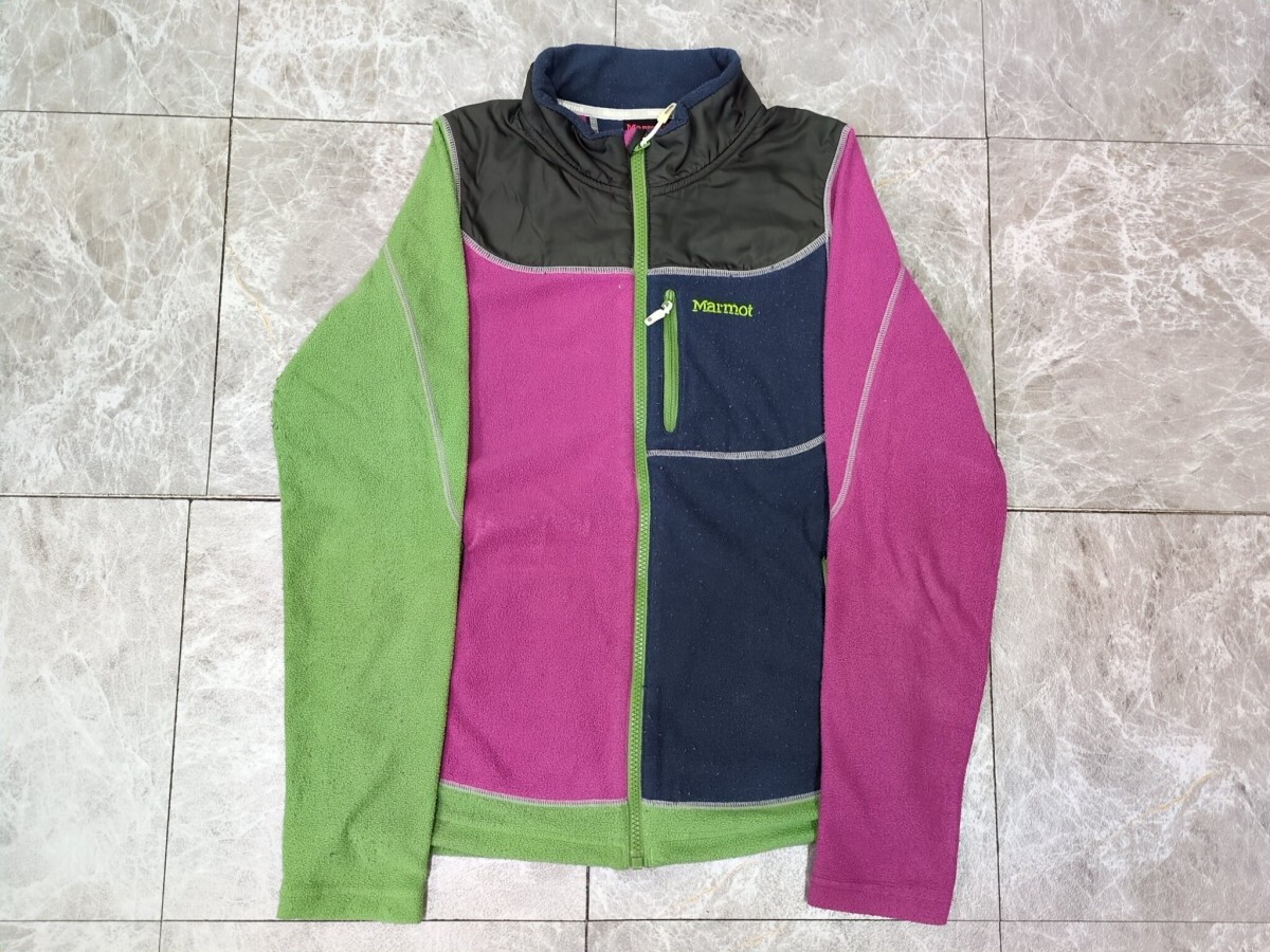 14.マムート MAMMUT TREK FLEECE JACKE フリースジャケット 布帛切替ブルゾン ジャンパー マルチカラー レディースMx504拍卖