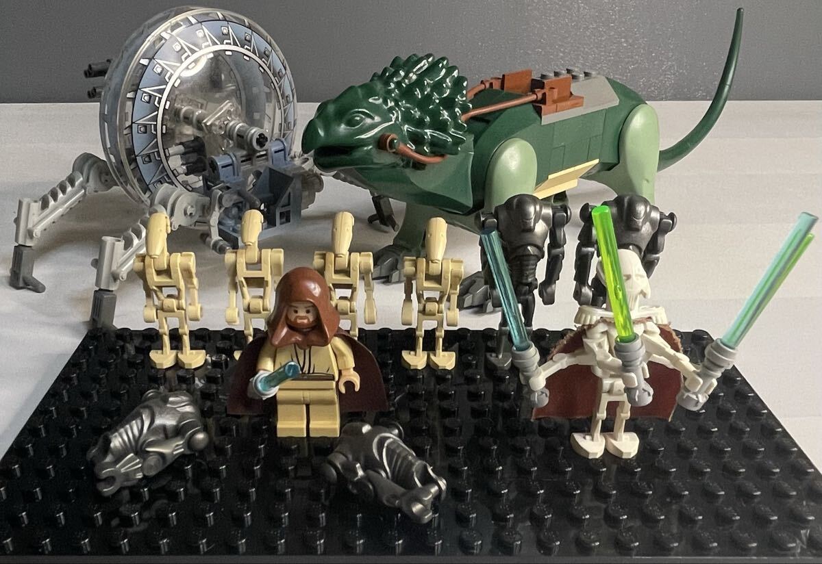 レゴ スターウォーズ 7255 グリーヴァス将軍の追跡 ジオラマ オビ=ワン・ケノービ バトルドロイド セット LEGO STARWARS拍卖