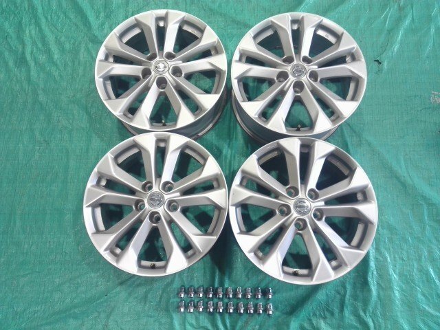 ★ 個人宅配送不可 日産 T32 エクストレイル 前期 17イント 7J+45 PCD 114.3 5H ハブΦ66 純正 アルミホイール 4本セット 純正流用拍卖
